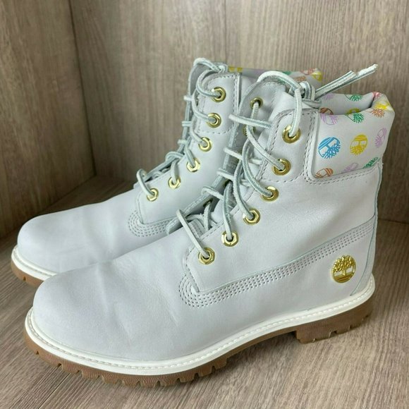 Timberland Signature Logo Lace Up Snow Boots 9.5 - Picture 4 of 11